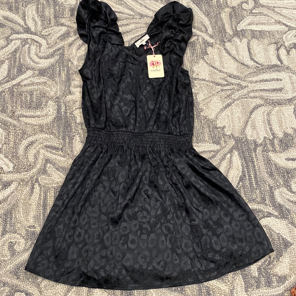 Little black dress. With a cheetah print